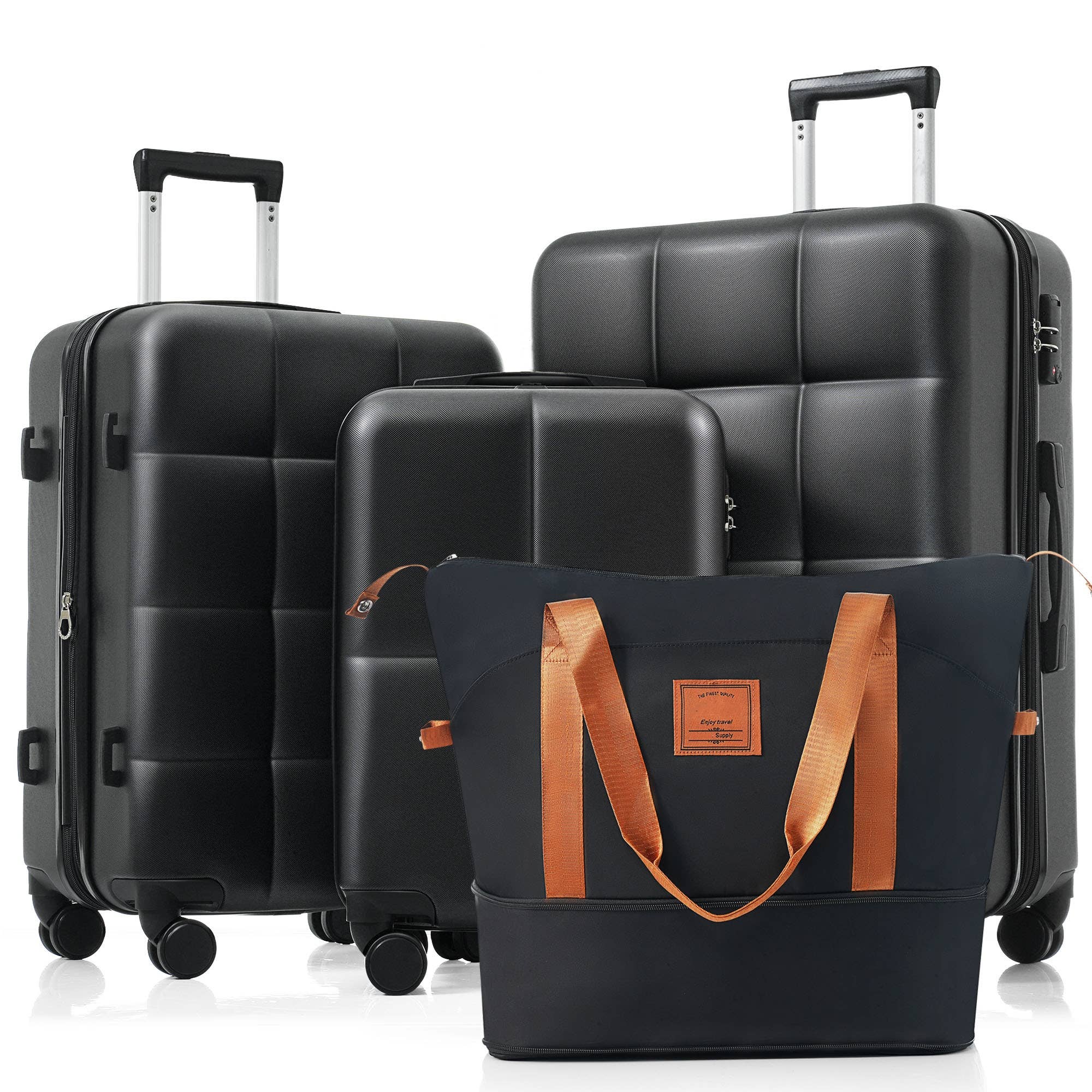 VTNG50 - Wholesale Luggage - Luggage Sets 4 Piece, 20-Inch with USB Port, Expandable ABS26