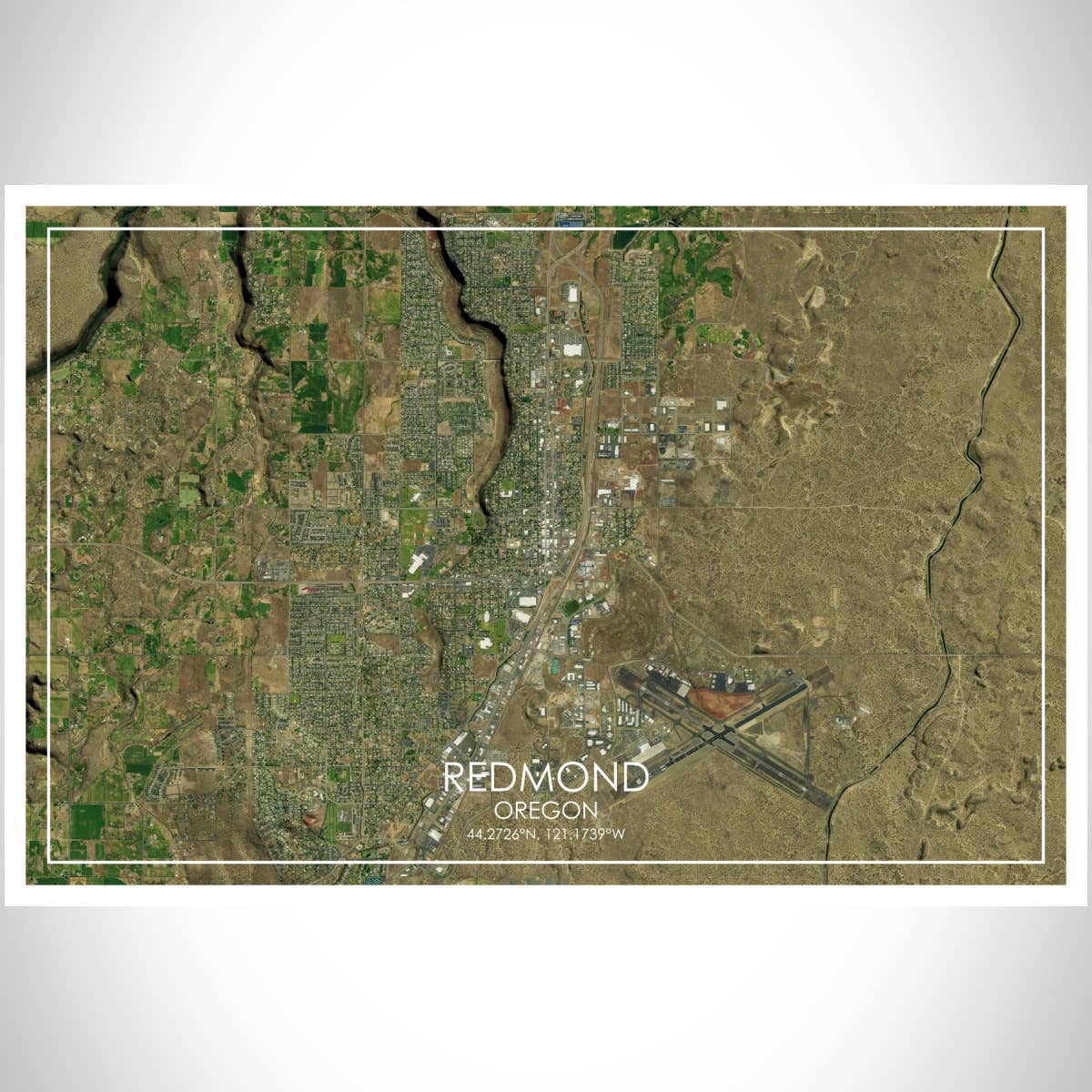 JACE.design - Wholesale Art Print - Redmond OR Map Print Satellite3