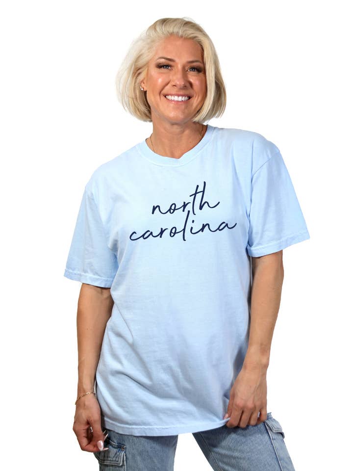 North Carolina Script Tee for wholesale by Stated Brands