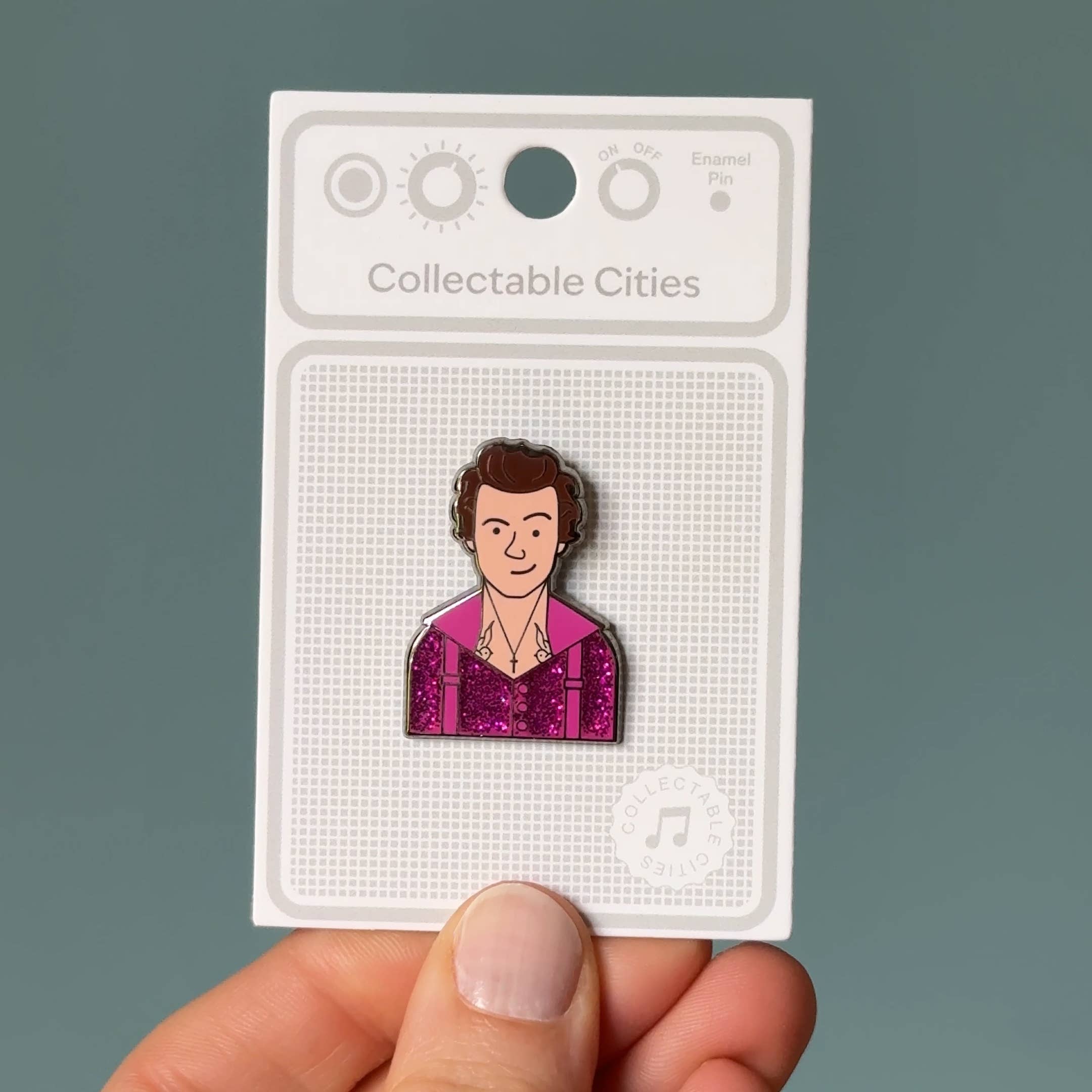 Collectable Cities - Wholesale Lapel Pin/Button - Harry Styles Fine Line Enamel Pin Case, pop music london2