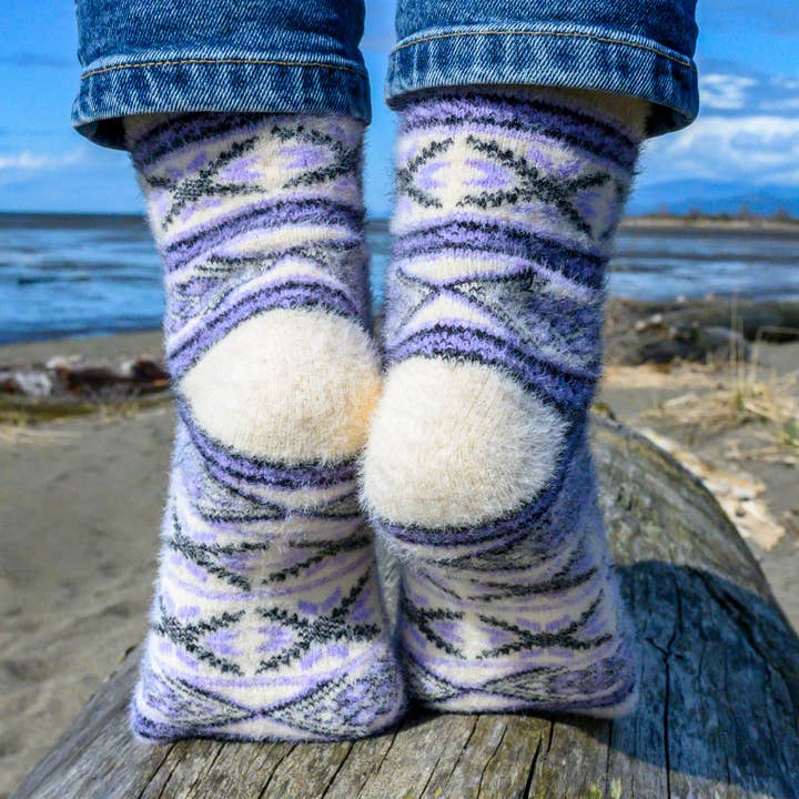 Carpathian Wool - Wholesale Socks - Women's - Malta Lavender - Ultra Soft Crew Socks | Wool & Bamboo1
