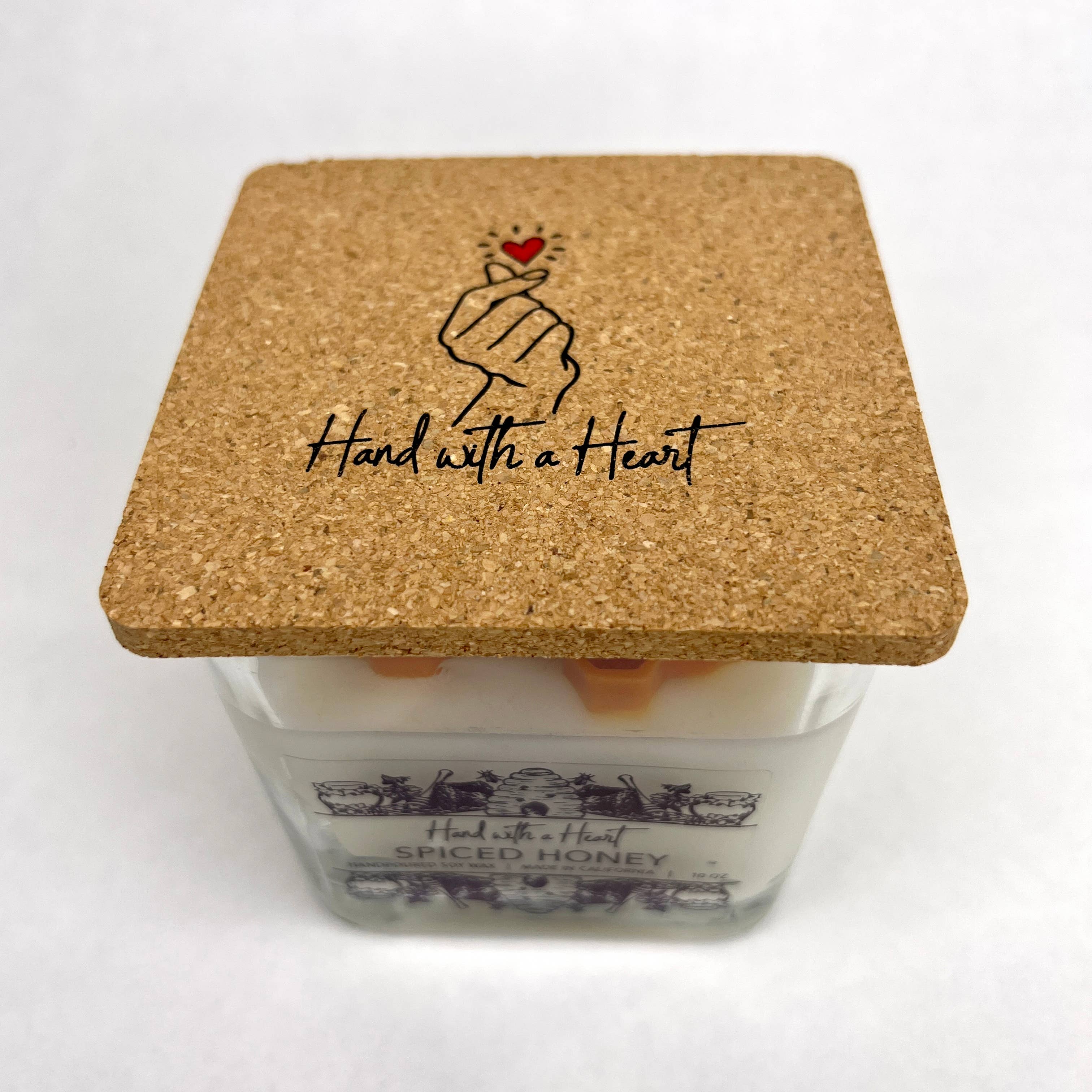 Hand with a Heart - Wholesale Jar/Filled Candle - Spiced Honey Soy Wax Candle3