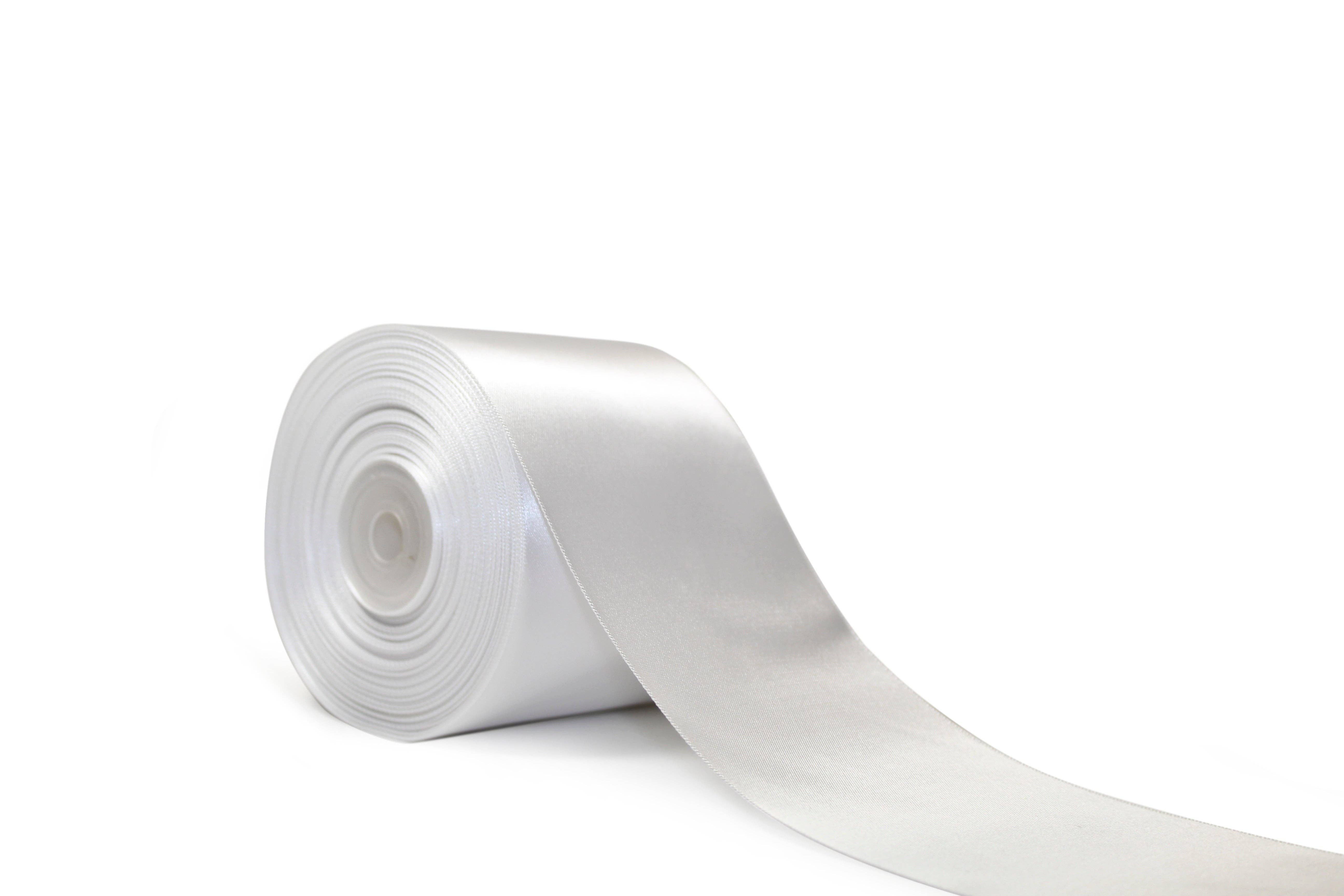 LA Ribbons Wholesale - Vente Ruban – emballage cadeau - Ruban en satin double face | Blanc (029)5