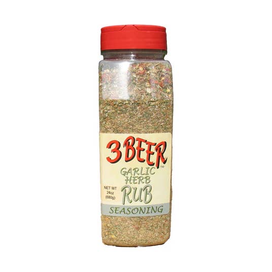 3 Beer - 24oz Garlic Herb for wholesale by 3 Beer Rub / New Harbor Provisions