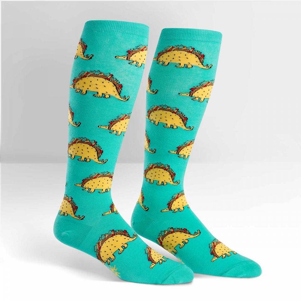 Sock it to Me - Wholesale Socks - Unisex - Stretch-It Knee High Sock: Tacosaurus0