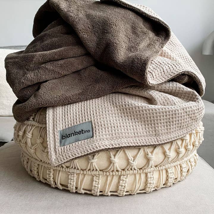 blanketino – wholesale Prydnadsfilt – Bambu Filt Beige|Brun 210 x 145 cm