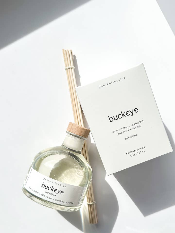 Buckeye - Cuir + Diffuseur de roseau Moonflower pour la vente par yam collective