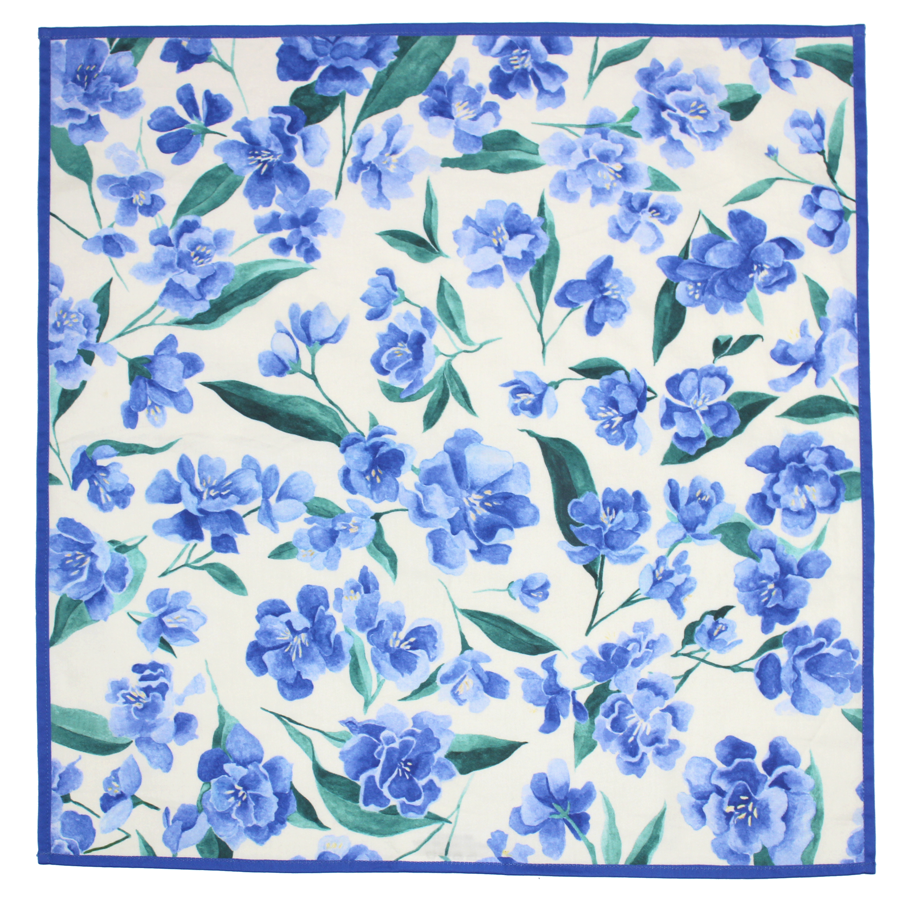 Mackenzie Kuck Art + Textiles - Wholesale Flat Wrap - Reusable Gift Wrap | Blue Blossoms3