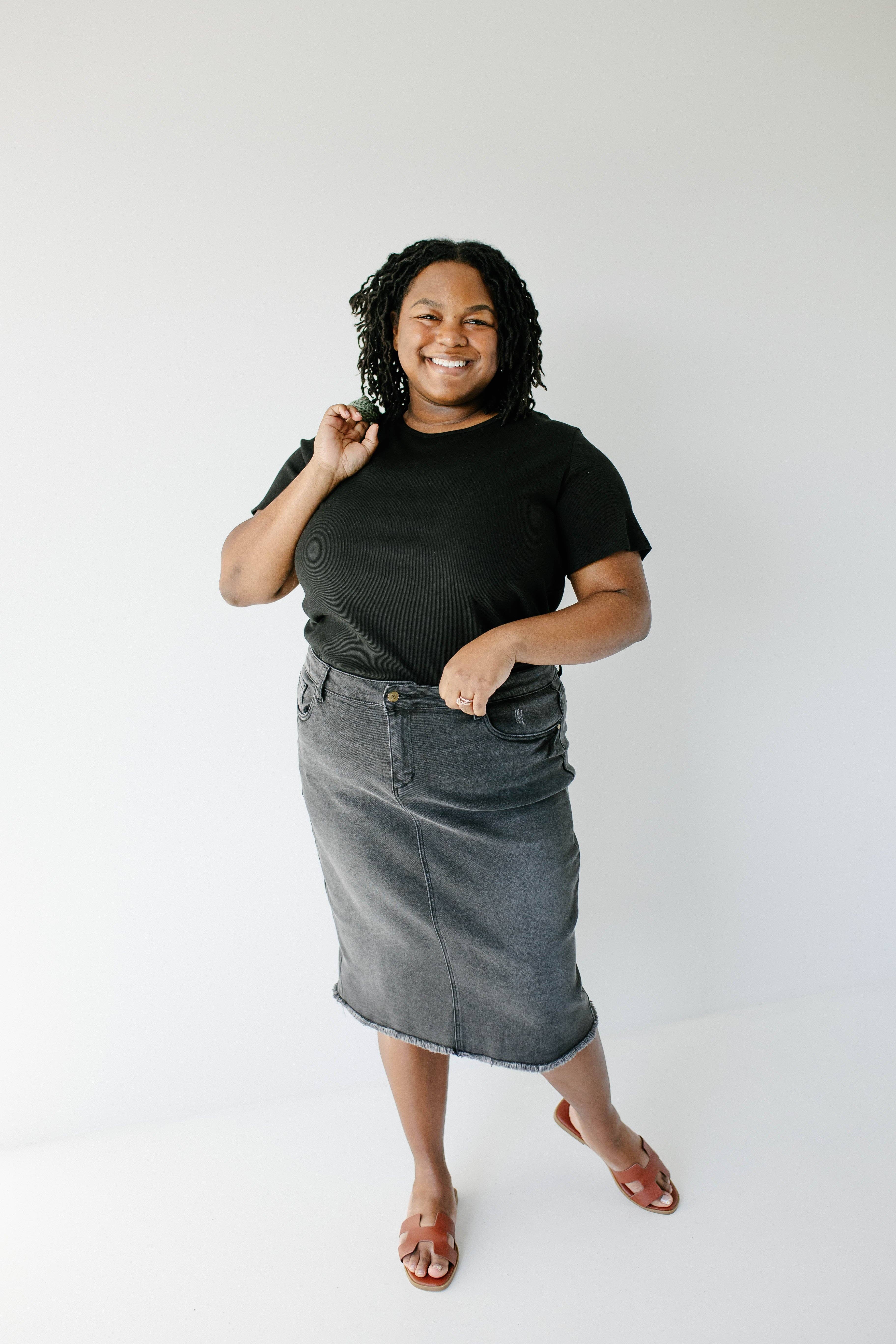 The Main Street Exchange - Wholesale Skirt - Women's - 'Nala' Distressed Denim Skirt7