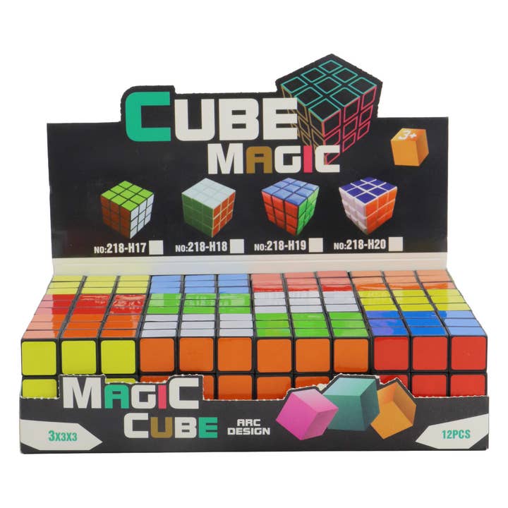 Assorted 3 X 3 Classic Black Magic Puzzle Rubik's Cube - 12 Pcs for wholesale on Faire