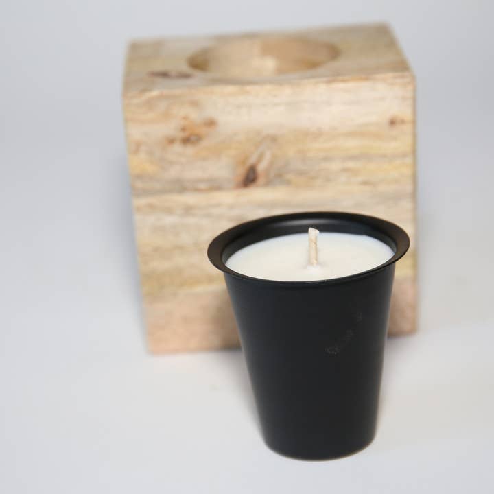 Forever Green Art - Wholesale Jar/Filled Candle - Sugar Mold 3″ Candle Cup (Black and Gold)1