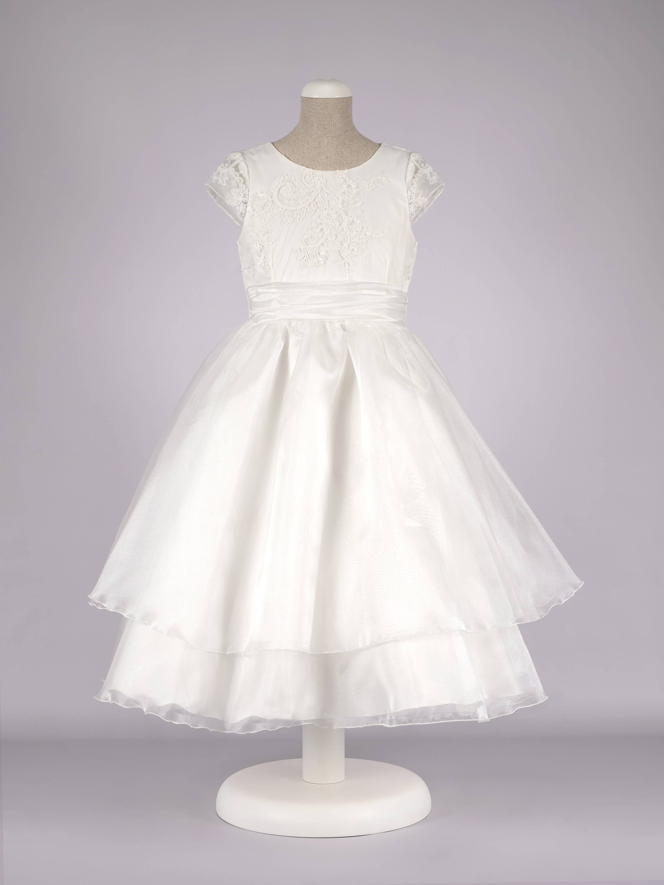 Bajabella – Engroshandel Kjole - Børn – Blomsterpige kjole med broderi blonder, nadver, baby4