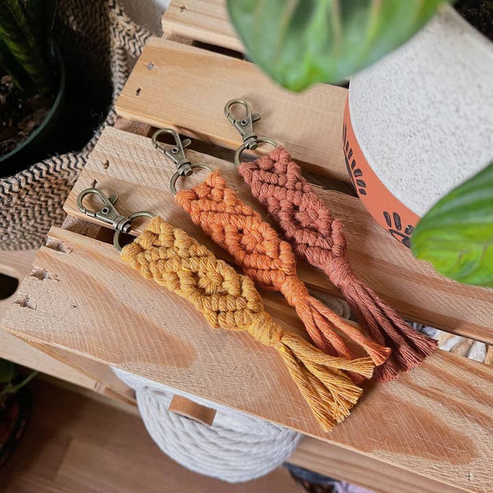 Birch + Being - Wholesale Keychain - Women's - Macrame Fiber Keychain | Boho Accessory5