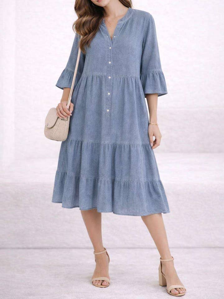 Bomullsklänning 7102 för wholesale av L.STEVEN