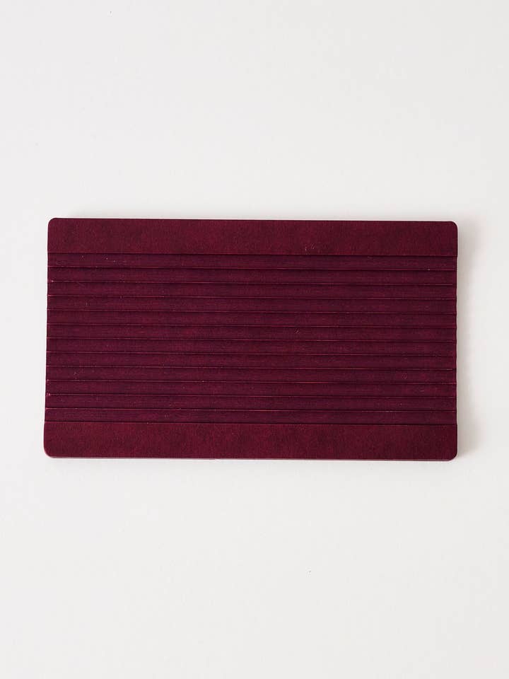HIRAKA HANDCRAFTED SUSTAINABLE GROOVE TRAY - WINE RED for wholesale by 3RD/DIADEM