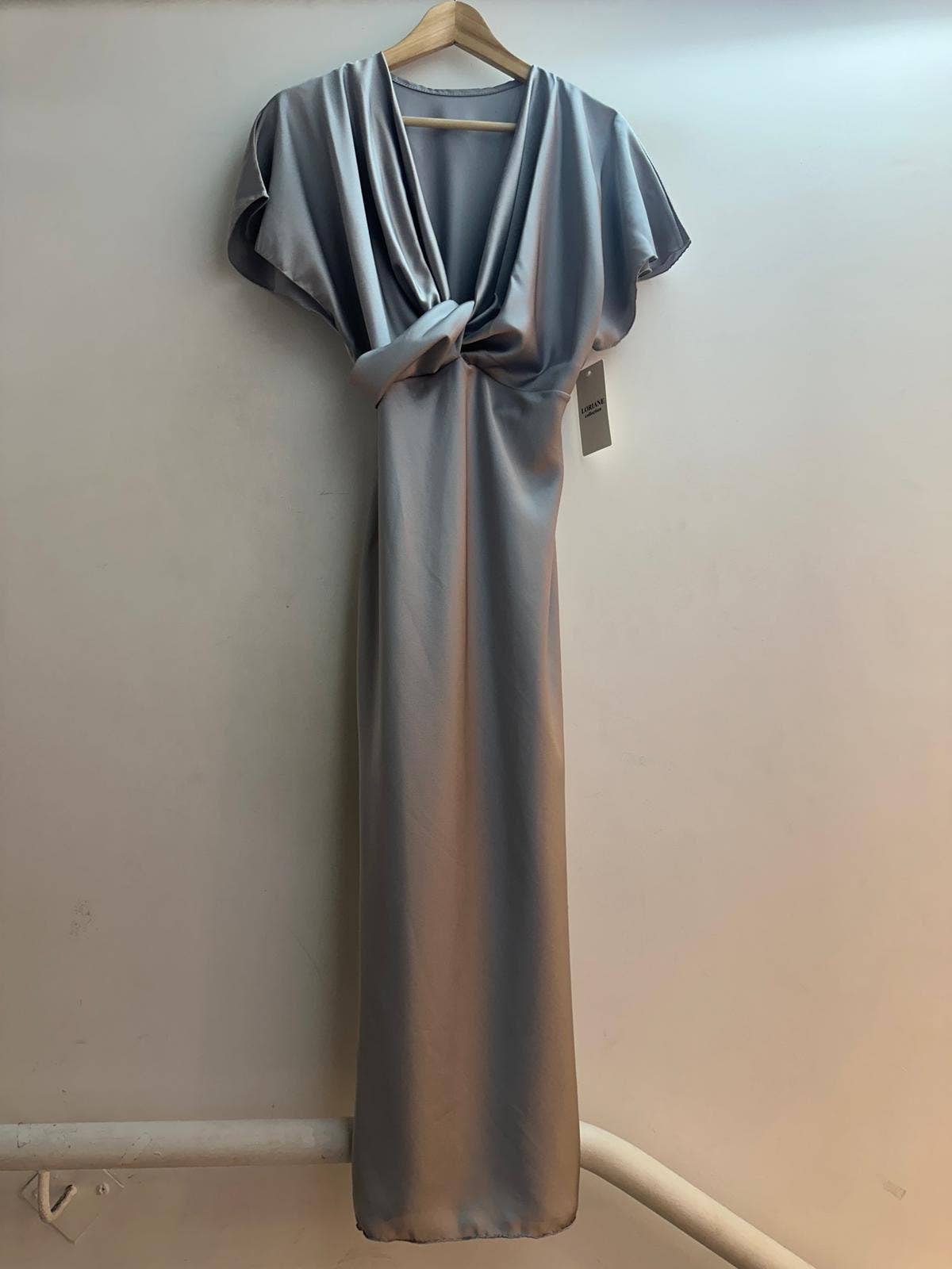 LORIANE - Wholesale Jurk - Dames - LORIANE satijnen lange jurk in één maat 34-3820