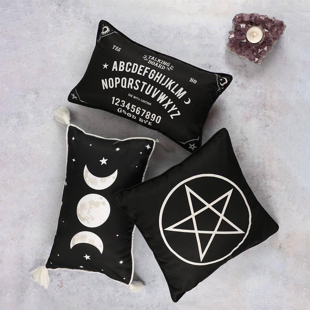 Something Different Wholesale - Wholesale Throw/Decorative Pillow - Gothic Black and White Ouija Talking Board Cushion3
