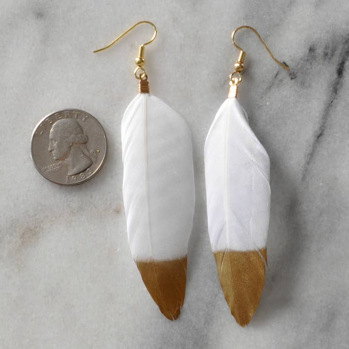 Libby & Smee - Wholesale Dangle Earrings - Gold and Silver Feather Earrings12