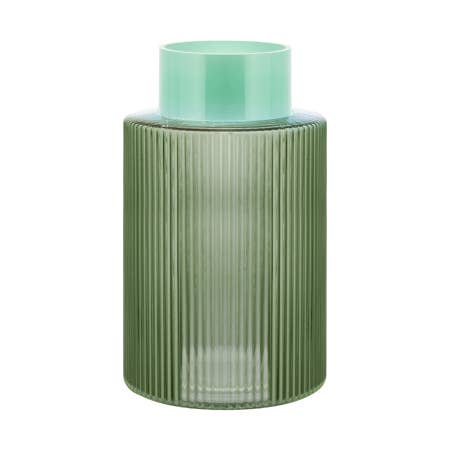 Glazen vaas Groove L 'groen' voor wholesale door REMEMBER