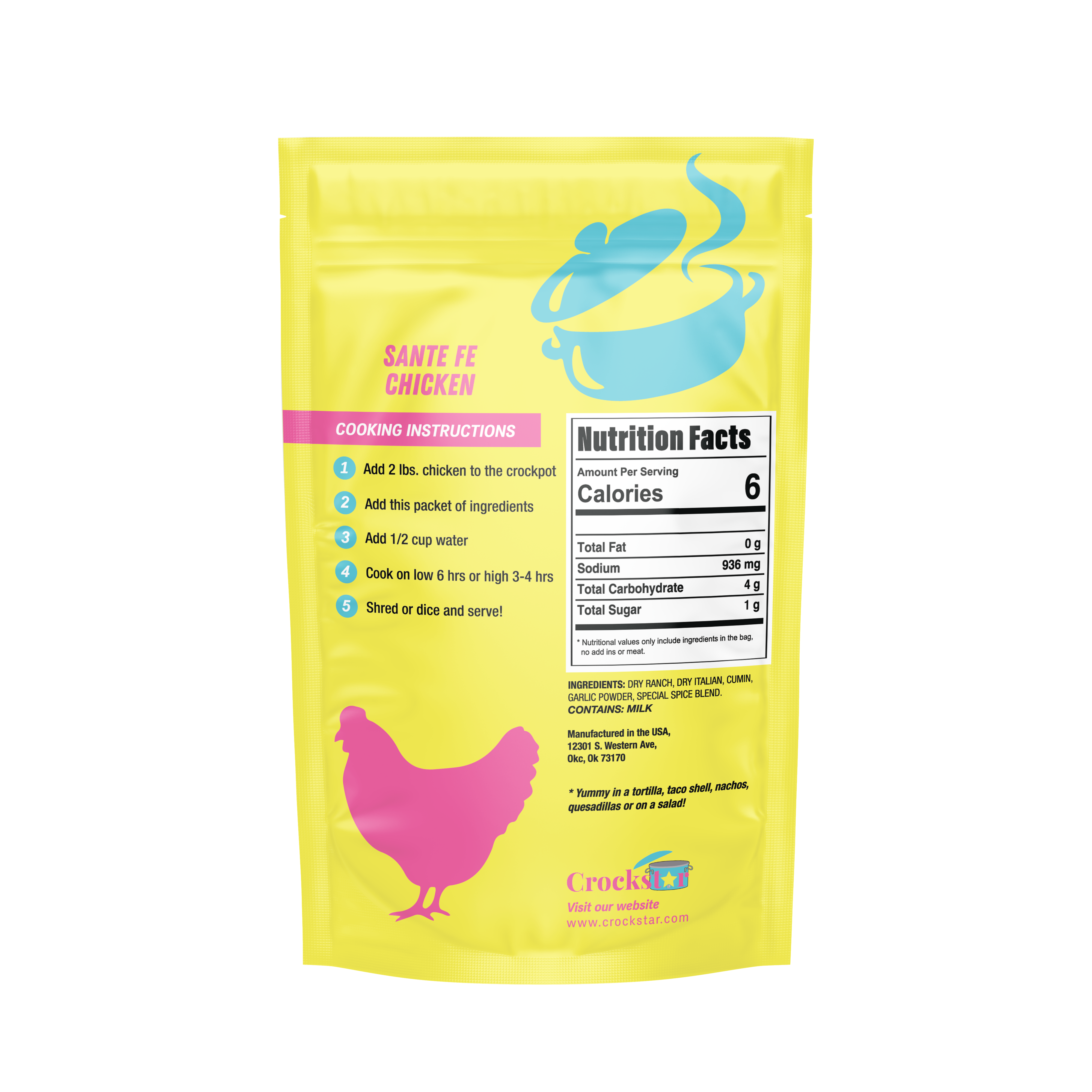 Crockstar Dinner Club - Wholesale Dried Spice Mix - Sante Fe Chicken 1