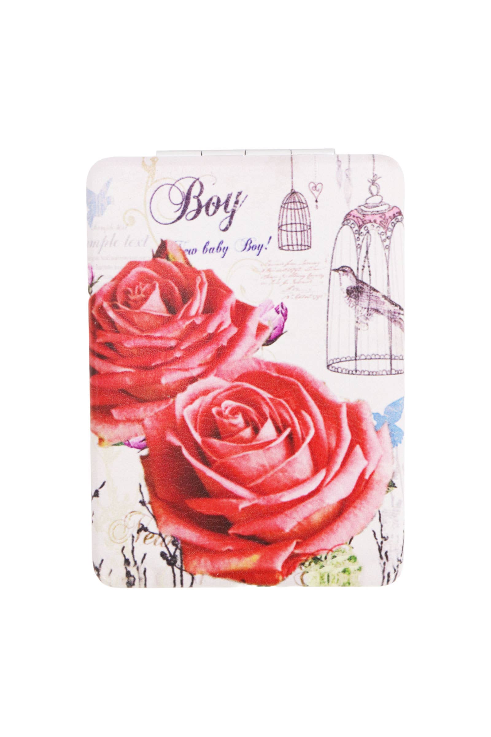 ASSORTED Rose Floral Matte Makeup Mirror - 12 Pcs for wholesale on Faire8