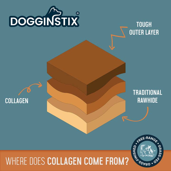 Dogginstix - Wholesale Pet Treats - Dog - Lamb Collagen - Barbell - Case of 304