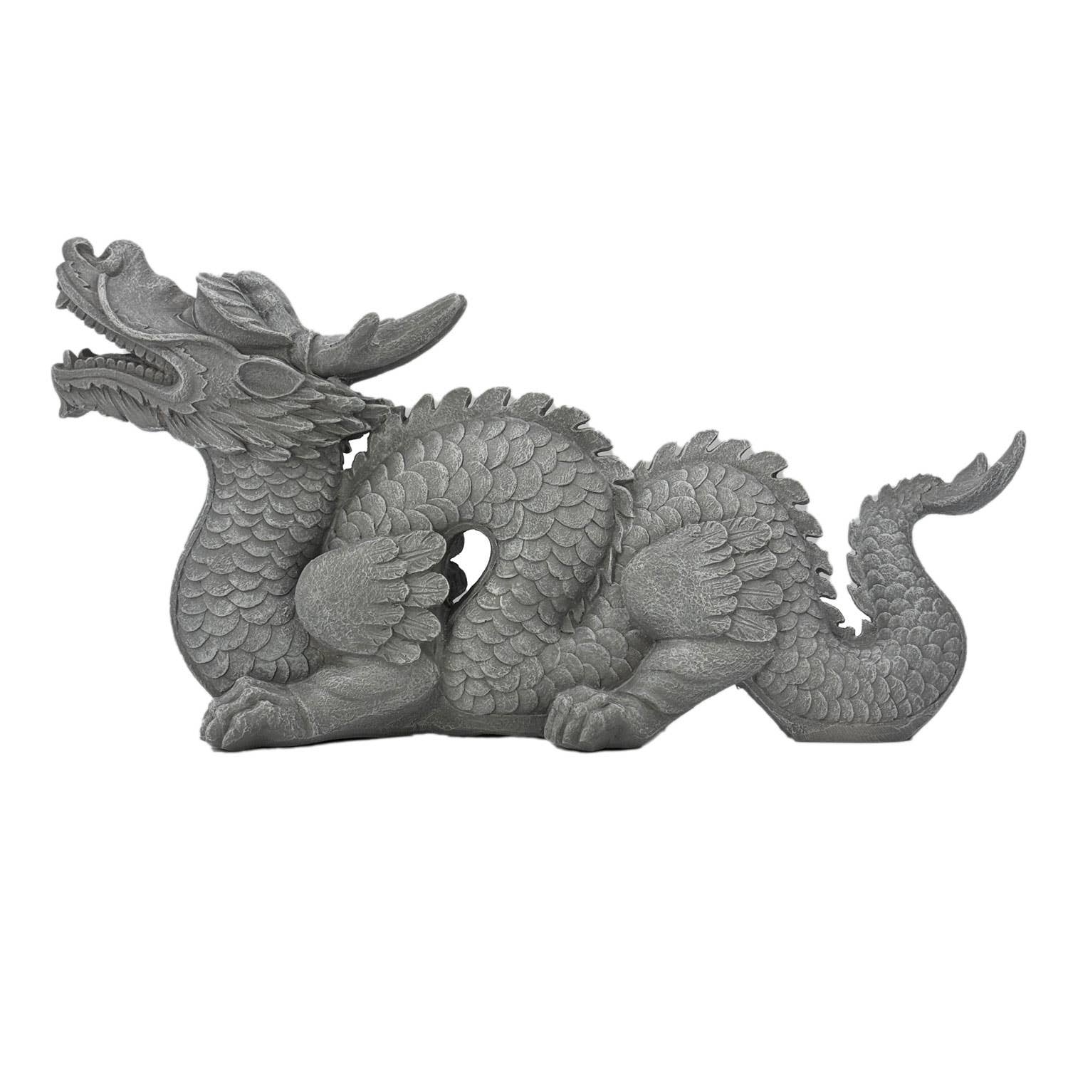 Galt International Company - Wholesale Outdoor Ornament/Decor - 28" Long Asian Dragon Stone Look Garden Statue0