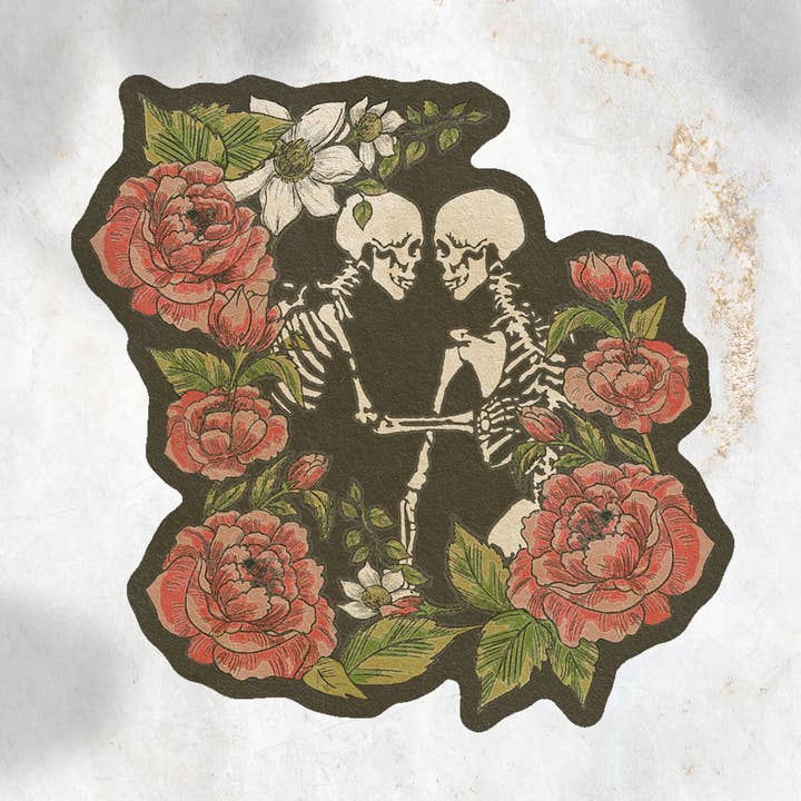 The Lovers- Skeleton Stickers for wholesale by Cluster Funk Studio