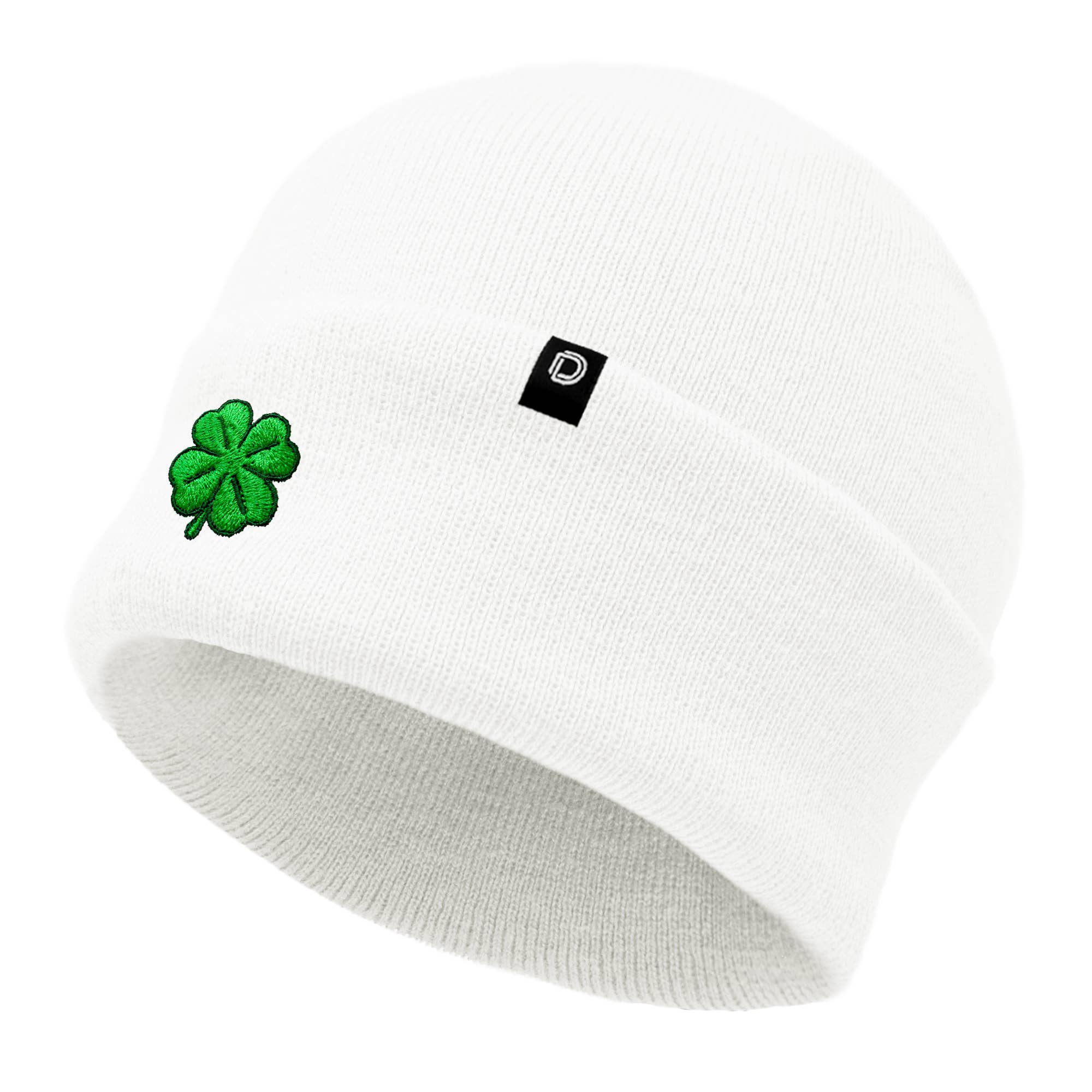 Dalix - Wholesale Beanie - Women's - Dalix Embroidered Clover Beanie Cap Cuffed Knit Hat Women77