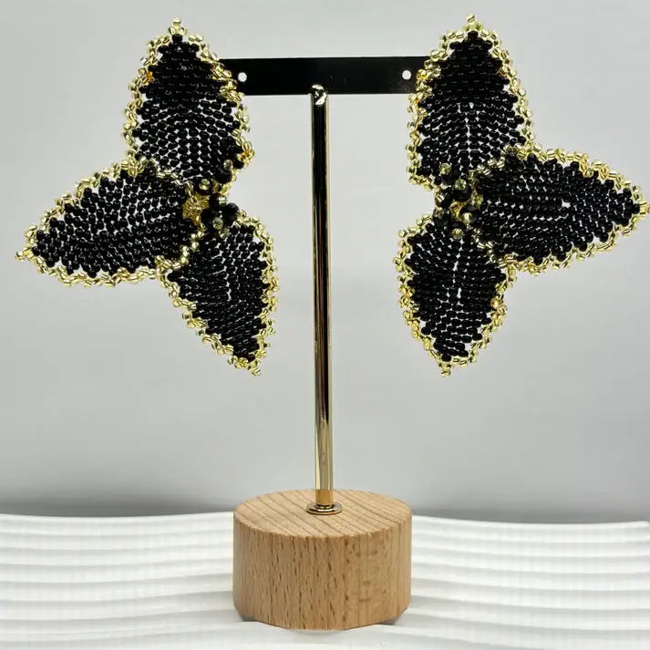 Bellalu Jewelry and Accessories - Wholesale Dangle Earrings - Half Flower Earrings – Modern Floral Statement Jewelry 0