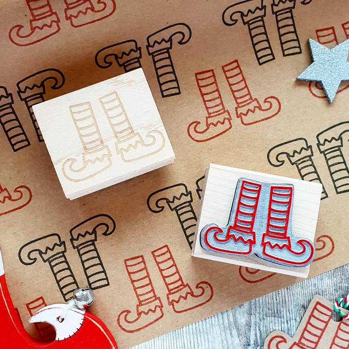Skull and Cross Buns Rubber Stamps - Wholesale Rubber/Decorative Stamp - Elf Stockings Christmas Rubber Stamp0