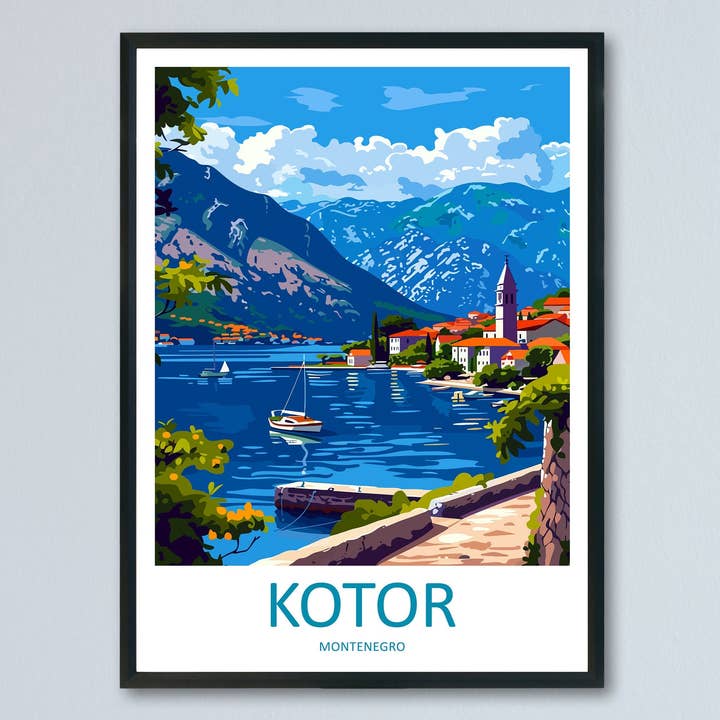 Kotor Print Kotor Home Décor Landscape Art Print Kotor Wall Art for Montenegro Enthusiast Gift Wall Hanging Kotor Montenegro Wall Print Art for wholesale by TravelzonaArt