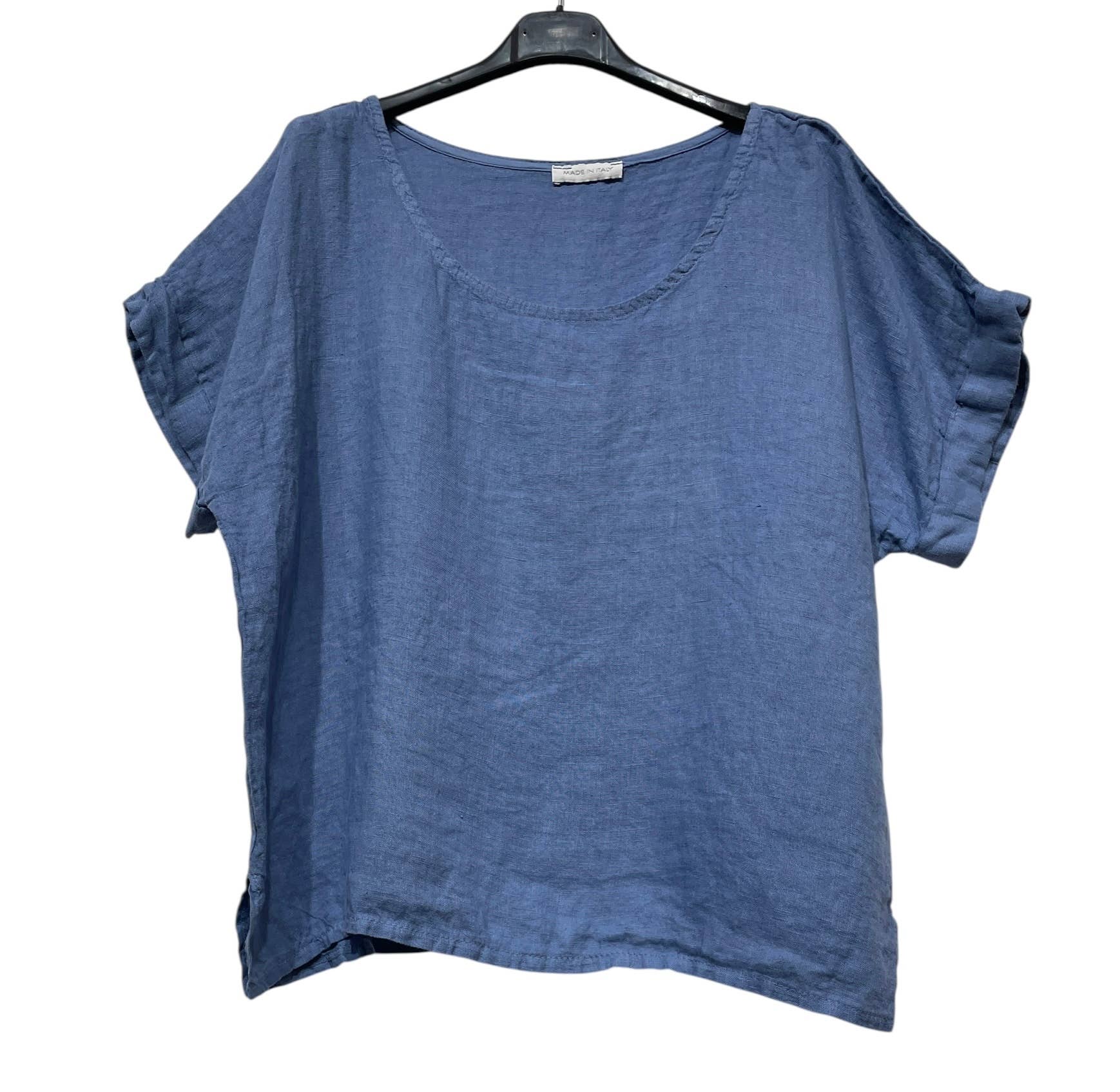 LINEN & COTTON HOUSE – T-shirt – Mulher por atacado – TOP UNI EM LIN 0133220