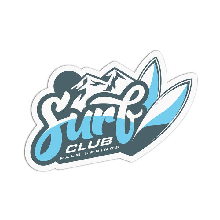 Autocolante Surf Club Palm Springs por atacado de the stkr store