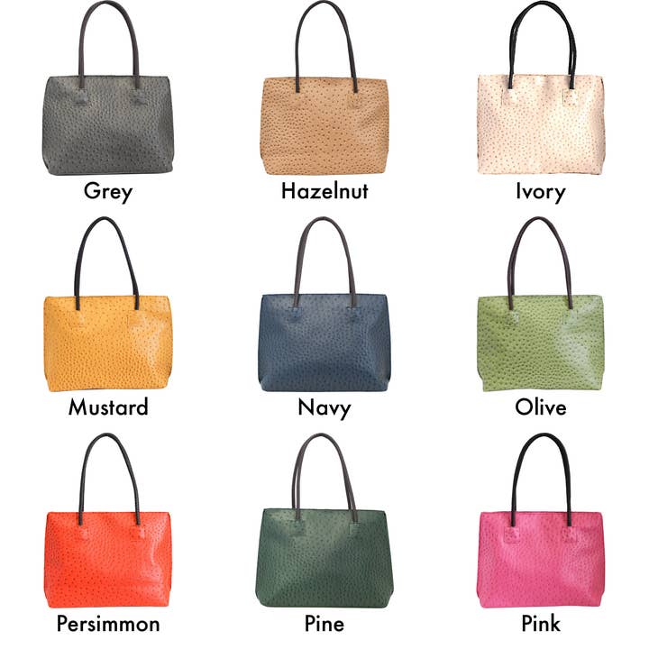 22 Tote - Wholesale Tote Bag - Women's - Lightweight Ostrich Zippered Tote Bag26