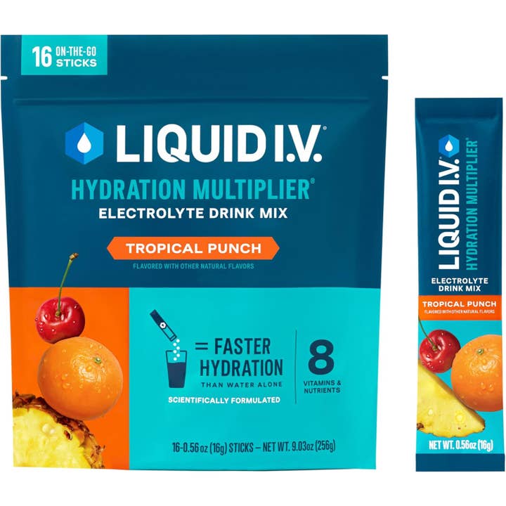 L&F Universal Goods - Wholesale Powdered Health Drink - LIQUID IV HYDRATION STICKS 10SRV TROPICAL PUNCH