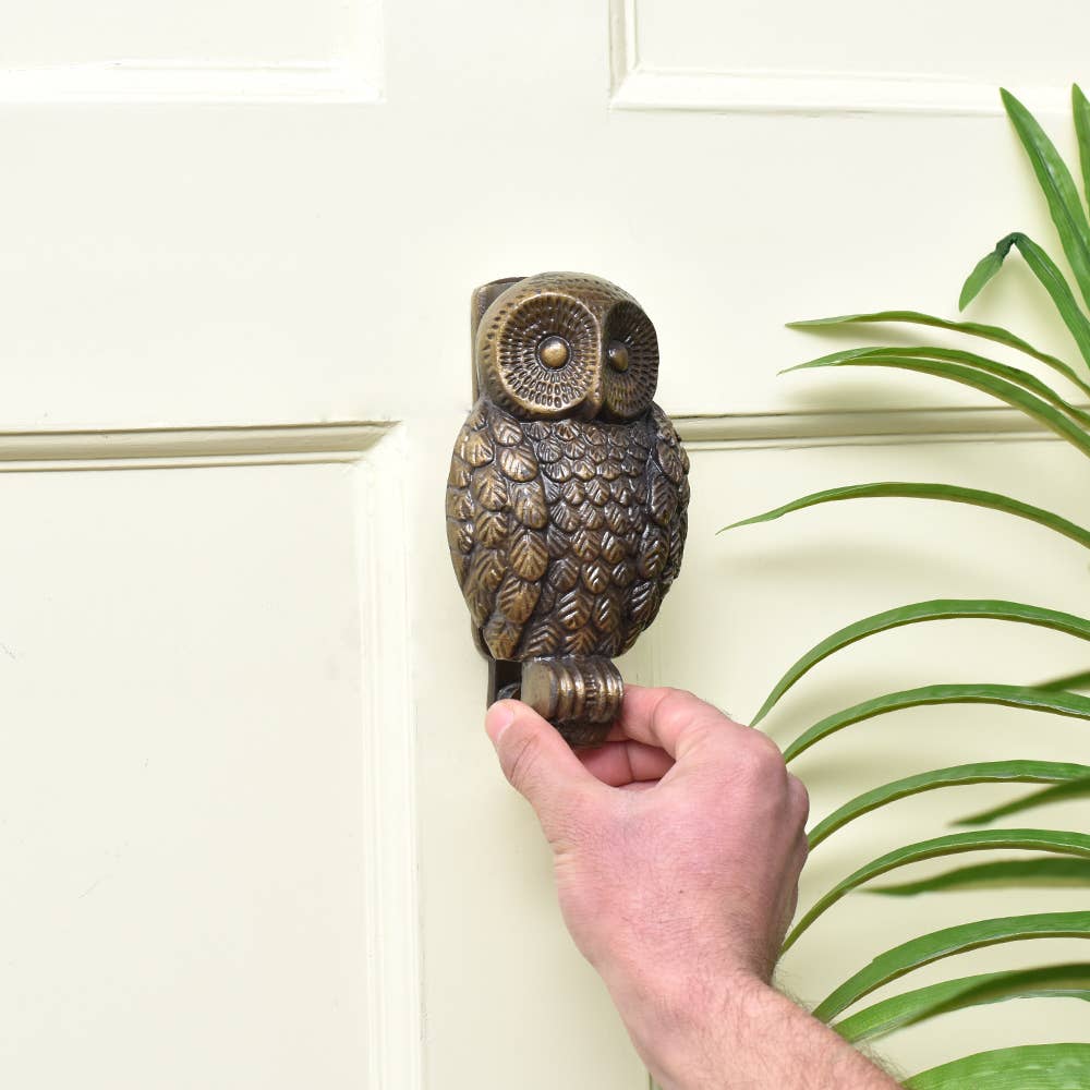 Antique 1 Piece Iron Owl Knocker for Door Hardware (Antique) for wholesale on Faire1