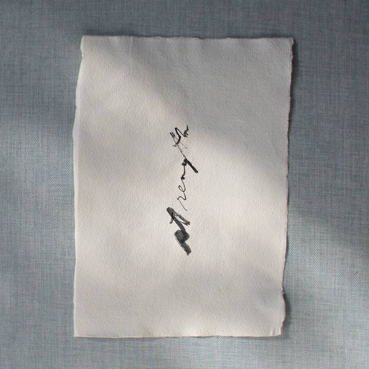 Poster de force sur papier fait main pour la vente par Belinda Love Lee Paperie