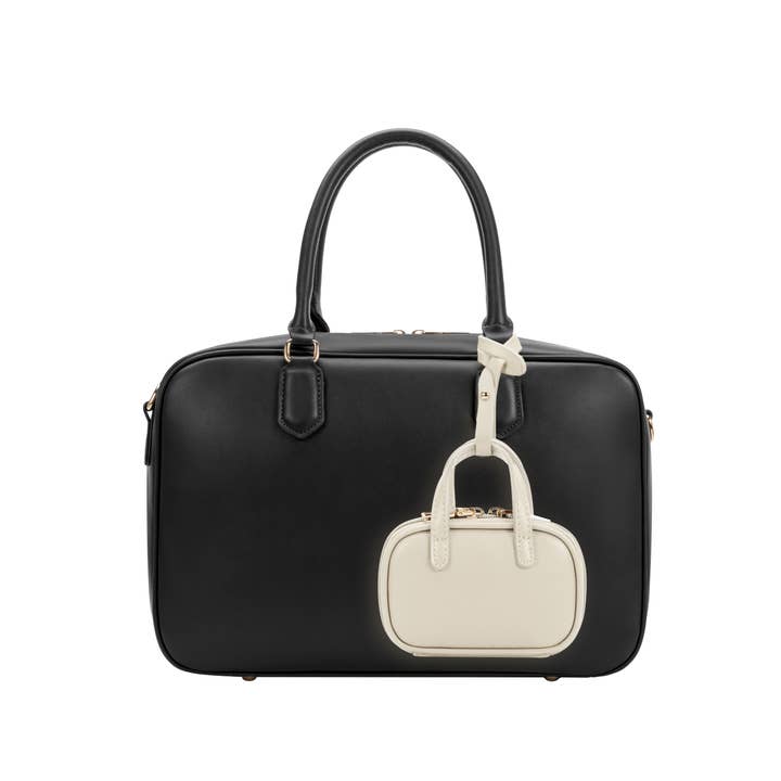 Melie Bianco - Wholesale Top Handle Bag - Women's - Natasha Micro Ivory Recycled Top Handle Bag