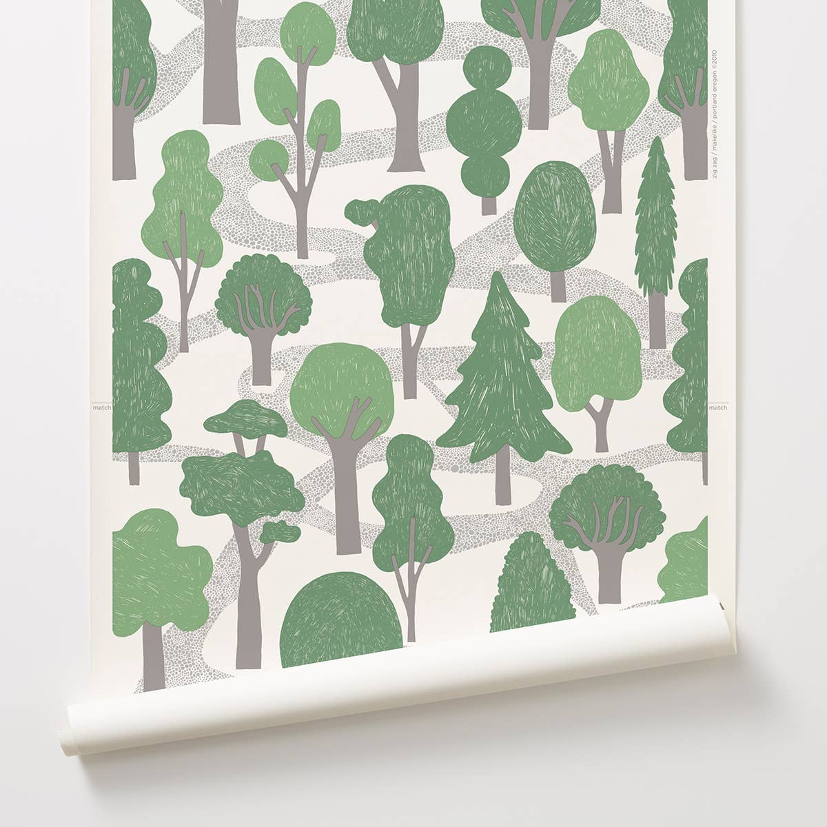 Makelike - Vendita all'ingrosso Carta da parati - Carta da parati serigrafata a mano a quattro colori Zig Zag4