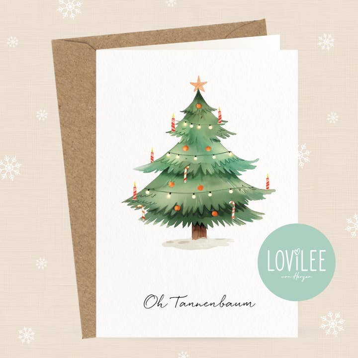 Tannenbaum | Weihnachtskarte Klappkarte | No. WK-C-04 für den Großhandel von LOViLEE