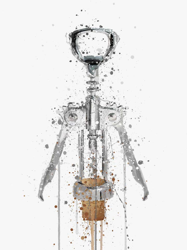 White Wine Print Gift Set (Set of 4) for wholesale by We Love Prints