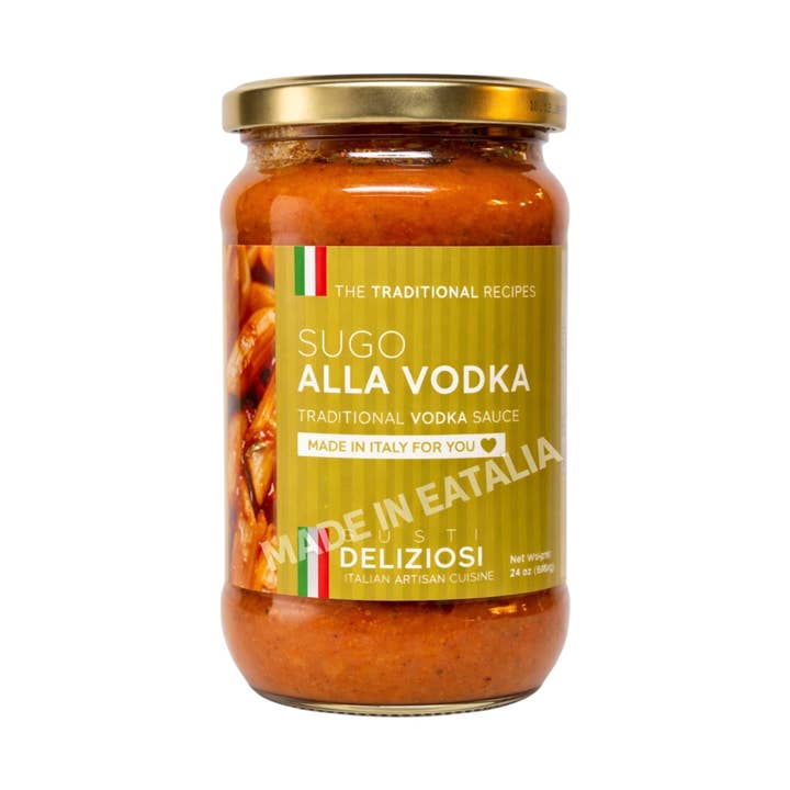 Gusti Deliziosi Sugo alla Vodka
Sauce Vodka Traditionnelle Bocal en verre
680g pour la vente par Made in eatalia