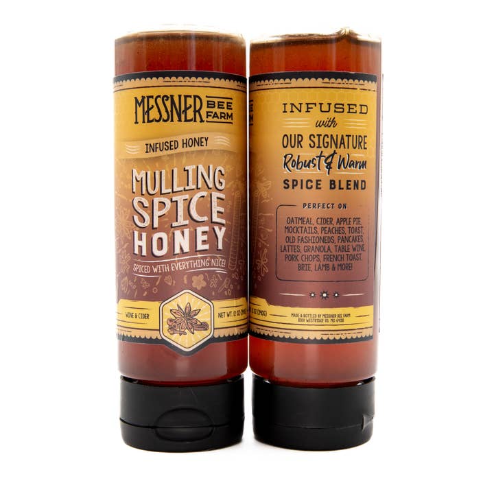 Messner Bee Farm - Wholesale Honey - Mulling Spice Infused Honey / Robust and Warm / 12oz