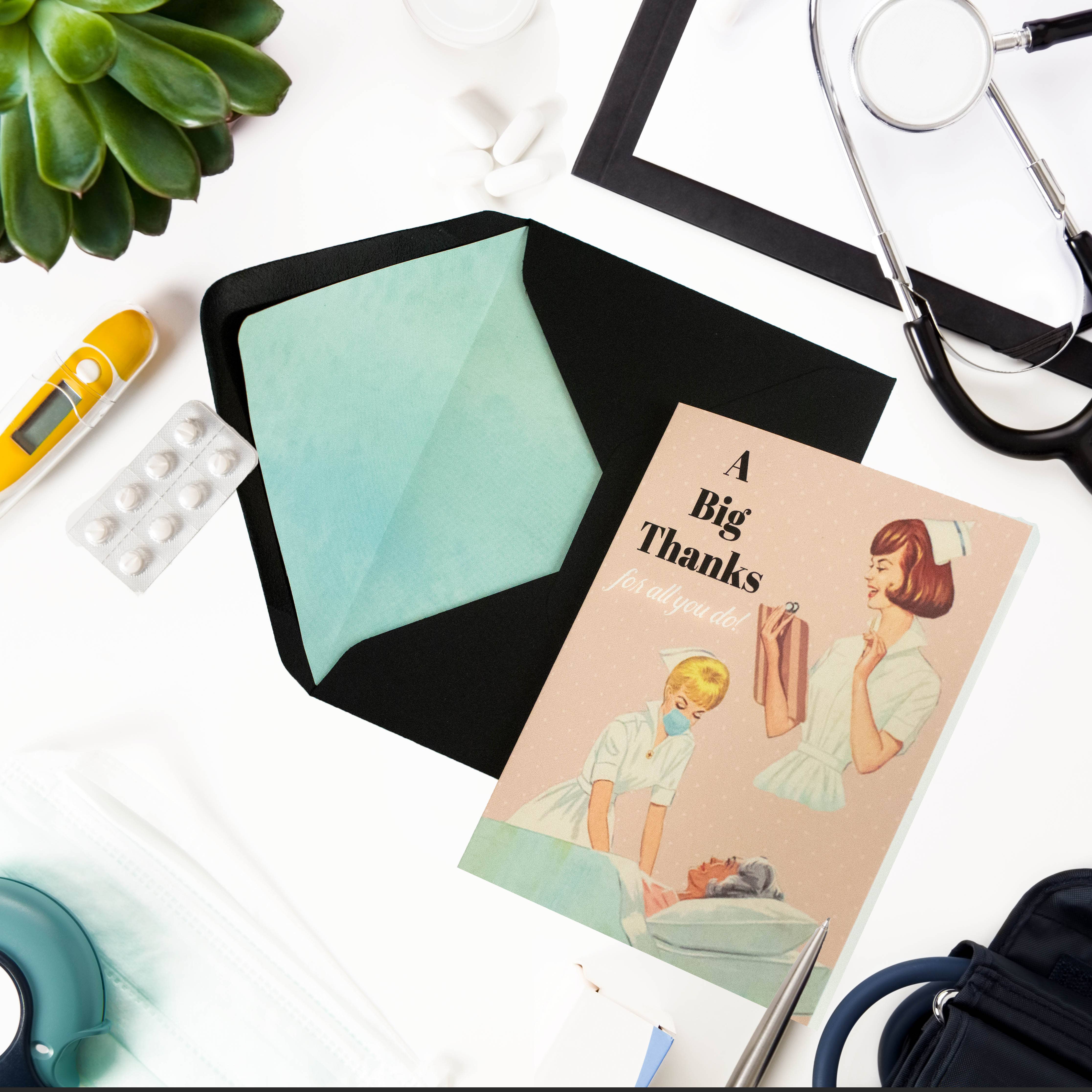 Mod Lounge Paper Company - Wholesale Thank You Card - Vintage Nurse Thank You Card1