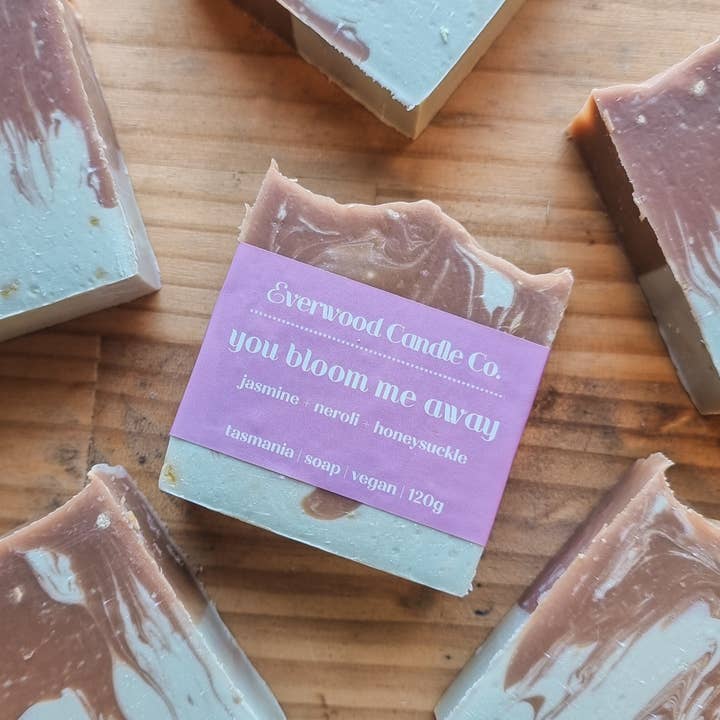 Everwood Candle Co. - Wholesale Bar Soap - 'You Bloom Me Away' Soap Bar 120g0