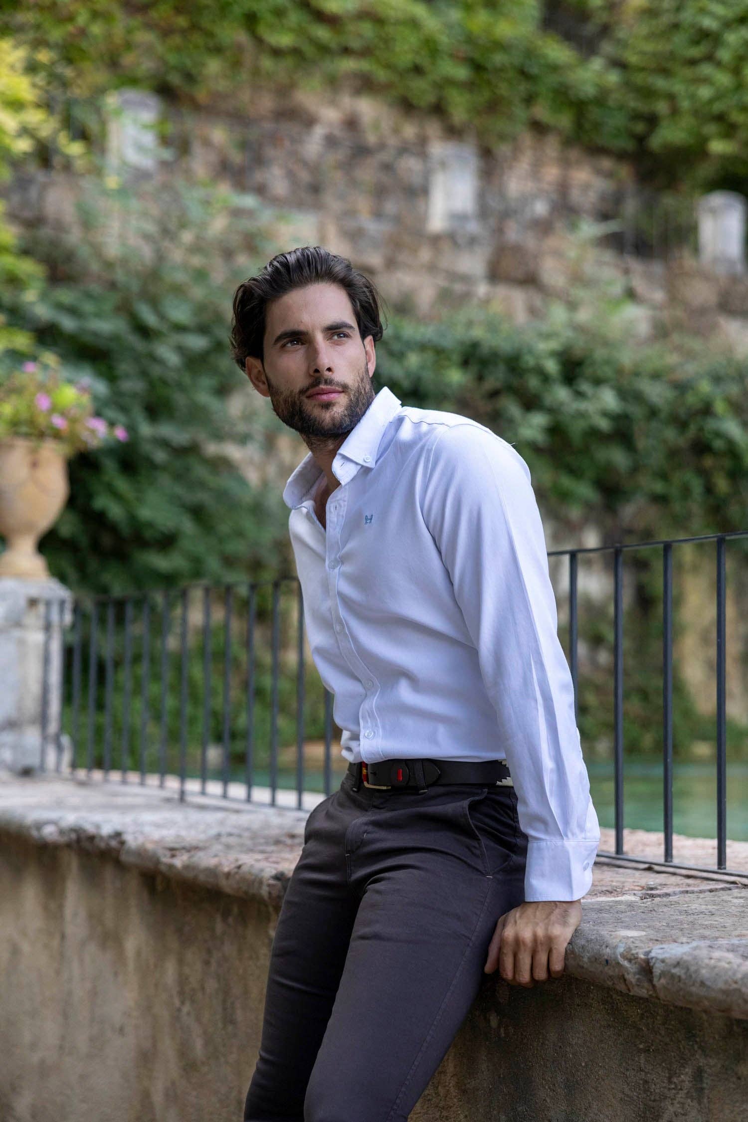 Custi Mikelo: Men's Clothing & Christmas Gifts - Wholesale Button Down Shirt - Men's - White Oxford Plain Shirt | Ronda3