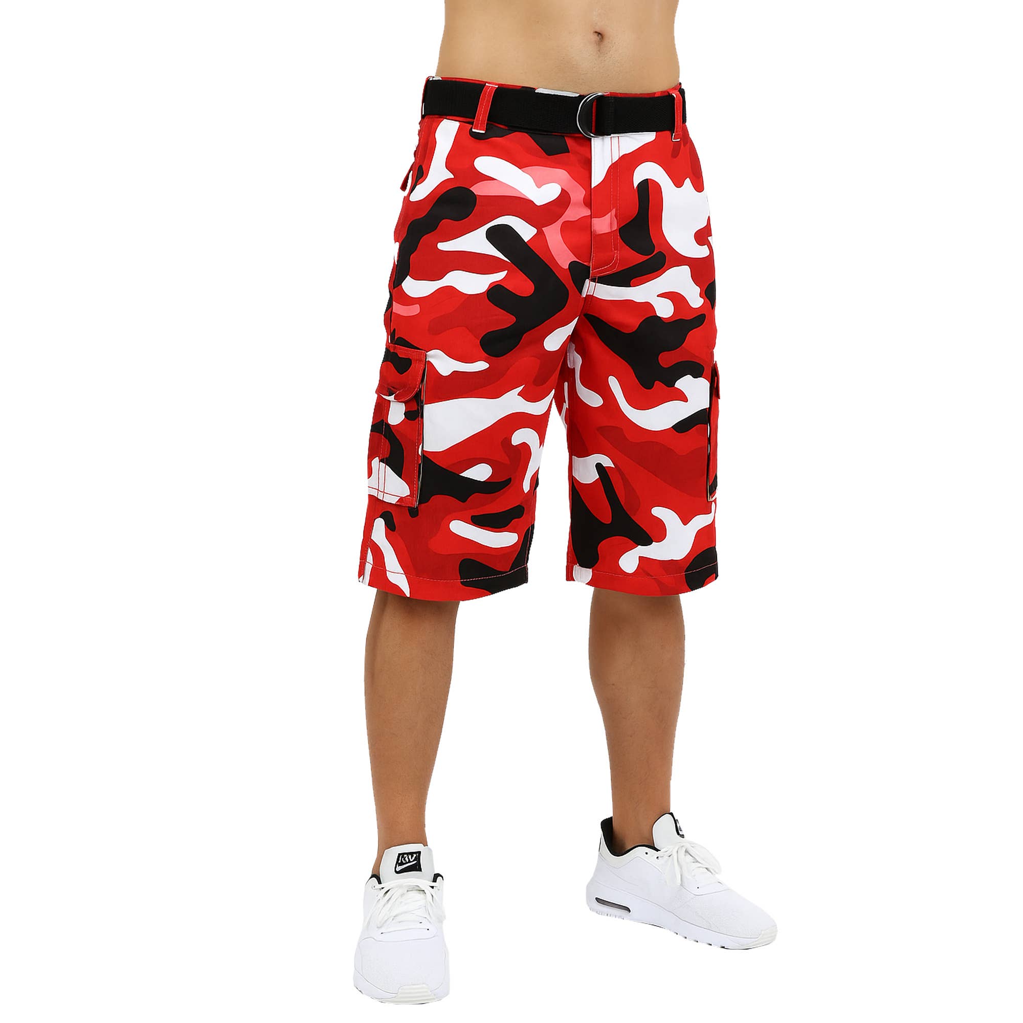 Galaxy By Harvic – wholesale Shorts – Men's – Men's Classic-Fit Distressed Belted Cargo Shorts14