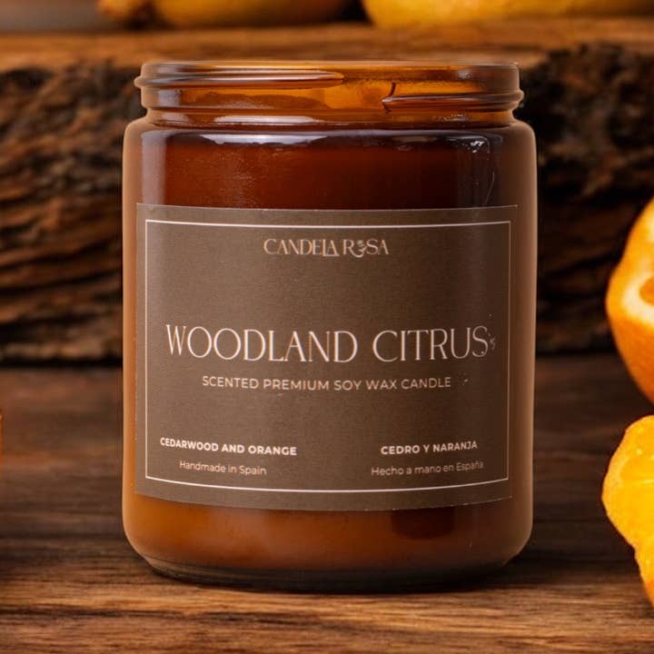 Candela Rosa - Wholesale Jar/Filled Candle - Premium Cedar and Orange Scented Soy Wax Candle0