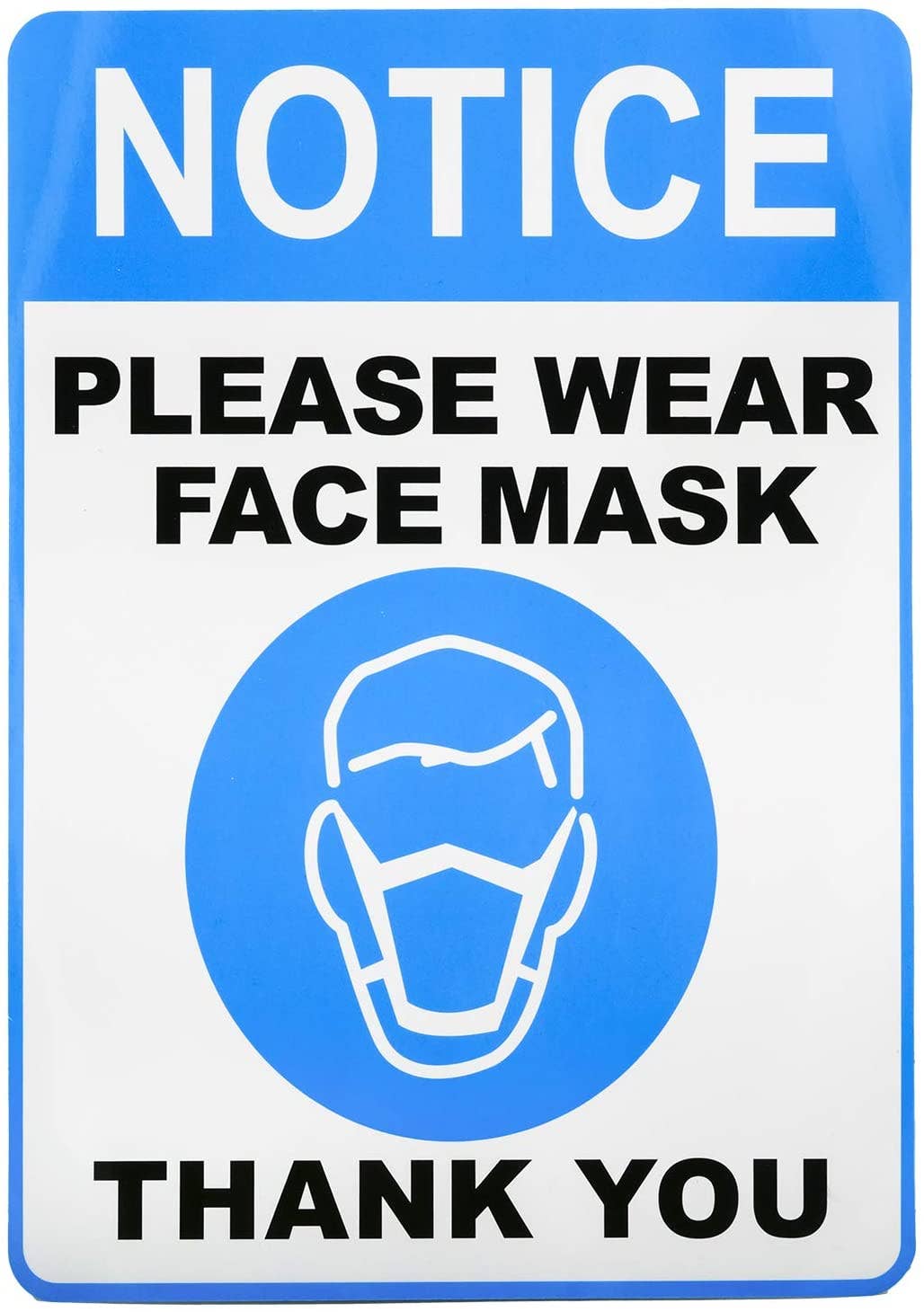 EcoQuality - Wholesale Sign - Face Mask Required Sticker Sign - Removable, Weather Proof0